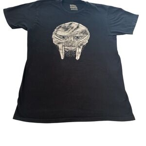 Extra Cheese Medium Black Graphic Tee Mask Print Streetwear Hip Hop